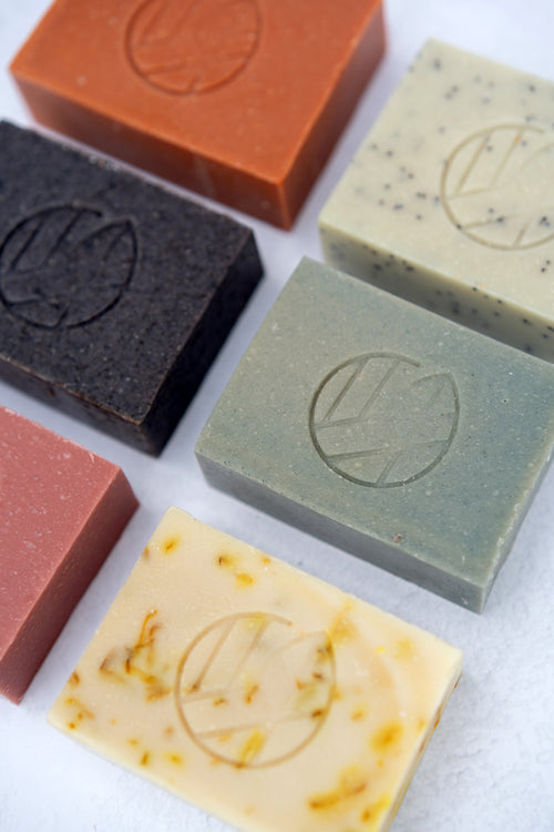 Six of Balcony Botanicals artisan soap bars