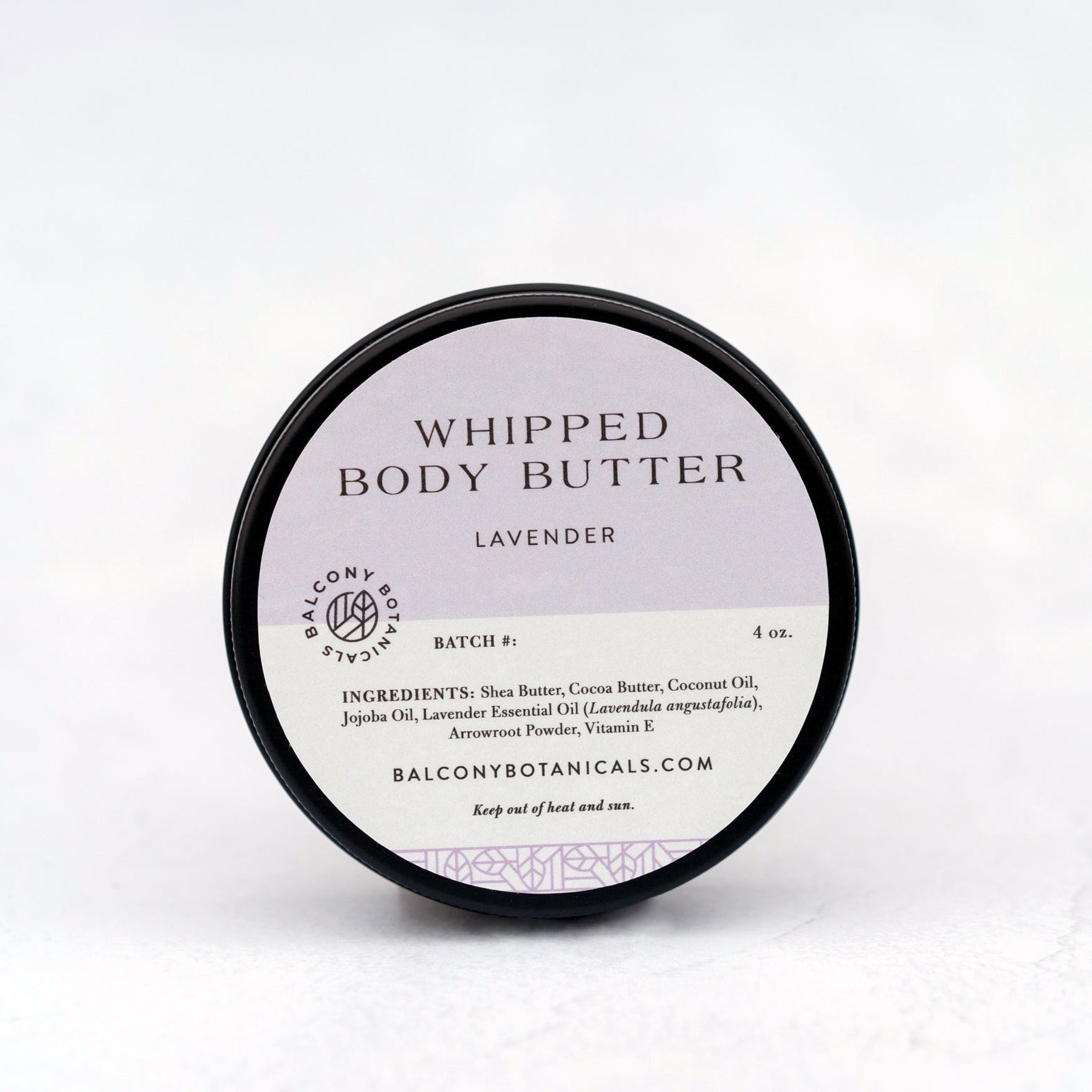Single black tin of Lavender Whipped Body butter